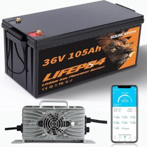 4. Sourcepow 36 Volt Lithium Trolling Motor Battery